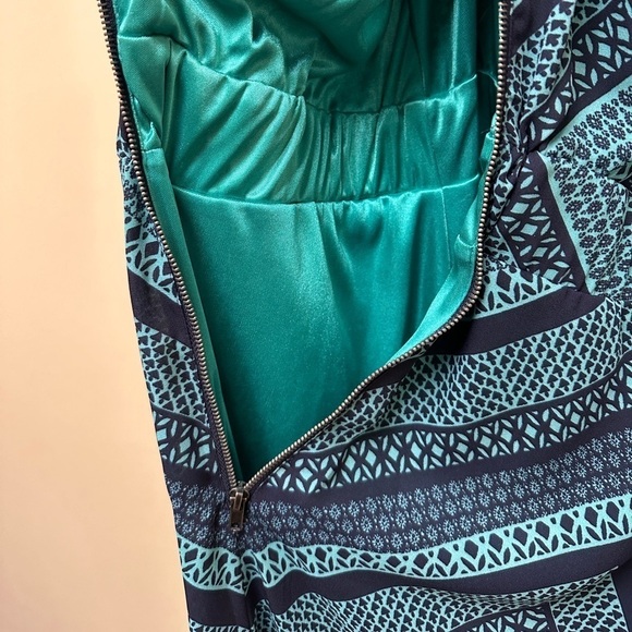 Blue Maxi Dress Euro Summer Vacation Size Medium Boho - Picture 4 of 13